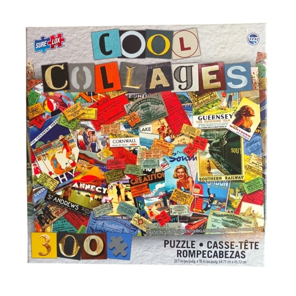 NEW Sure Lox Railways of Yesteryear Cool Collages Jigsaw Puzzle 300 Pieces - Picture 1 of 5